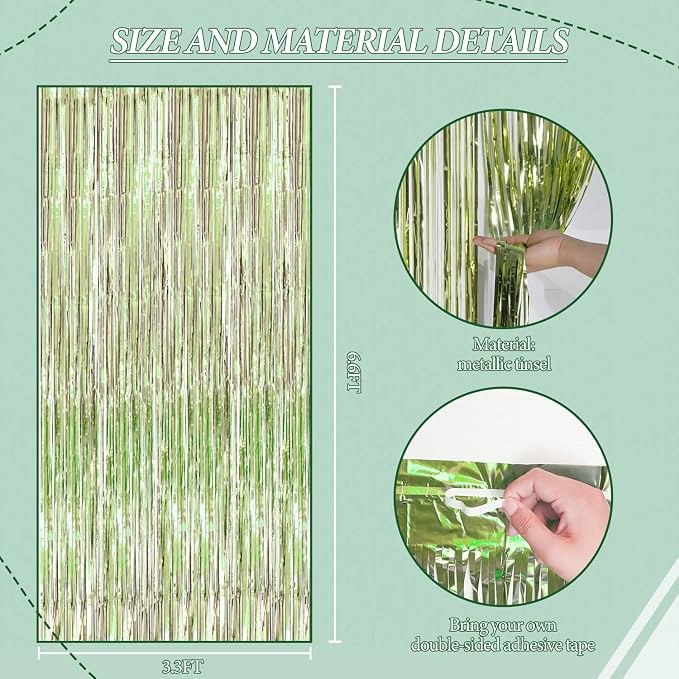 DECOCKRAT 2 Pack Foil Fringe Backdrop - Image 2