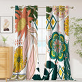 Tyrot 100% Blackout Boho Floral Curtains 108 Inches Extra Long by TyrotHomeDecor