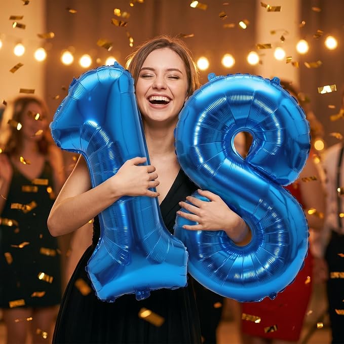 Number 18 Balloon Foil Mylar Balloons - Image 2