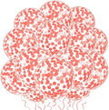 VHUWE Coral Red Confetti Balloons 25 Pcs, 12 Inch Thickened Clear Latex Balloon by VHUWE