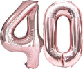 FIROMI 40 Foil Number Balloons Rose Gold 40-inch Big Mylar Balloon Numbers | by Firomi