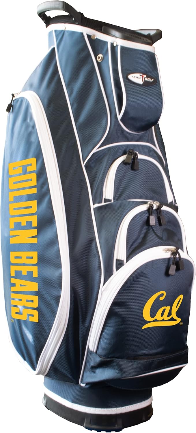 Team Golf NCAA Lightweight, 10-Way Club Divider, Spring Action Stand, Insulated Cooler Pocket, Velcro Glove and Umbrella Holder & Lift Assist Handles