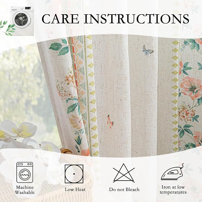 MYSKY HOME Boho Floral Curtains - Image 6