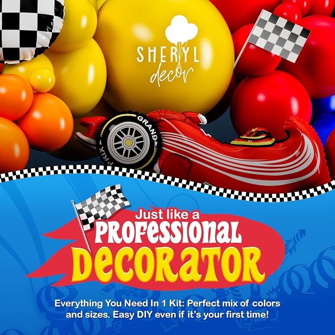 ALL-IN-1 Race Car Balloon Arch Kit - Image 8