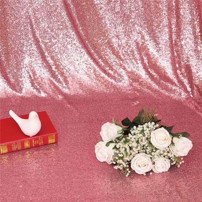 Eternal Beauty Fuchsia Pink 3mm Sequin Backdrop 8x8 Ft - Image 8