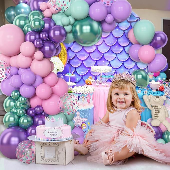 Amandir 153pcs Mermaid Balloon Garland Arch Kit Different Sizes | 18 12 10 5 - Image 7