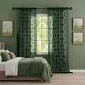 Kotile Hunter Green Sheer Curtains 80 Inches Long 2 Panels Country Rustic by Kotile+Curtains