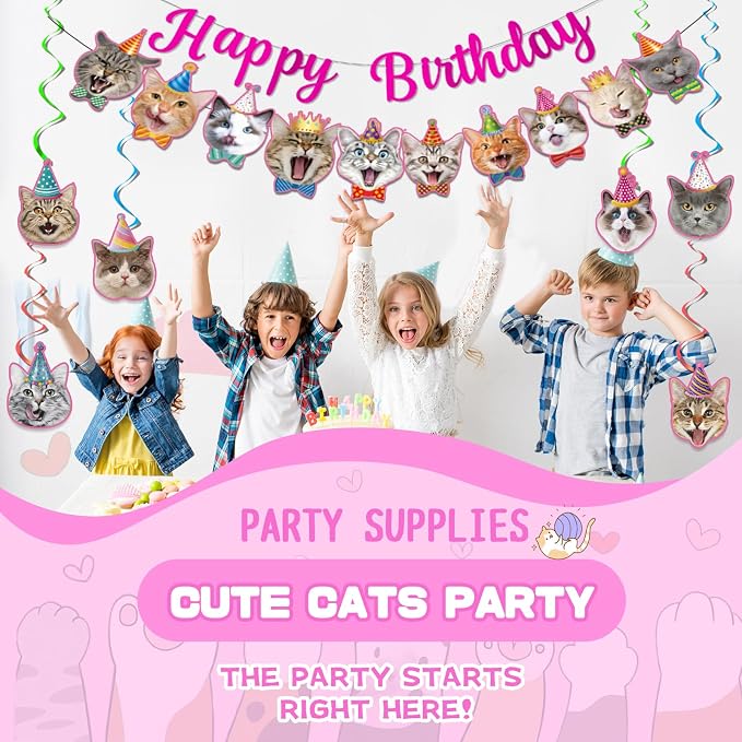 Cat Themed Birthday Party Decorations, Cat Birthday Decorations - Image 6