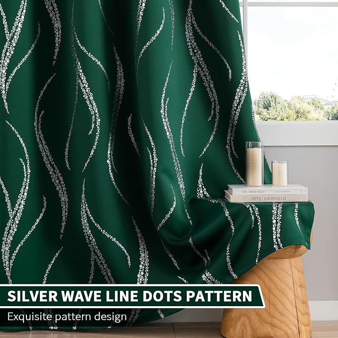 Yakamok Emerald Green Blackout Curtains - Image 6