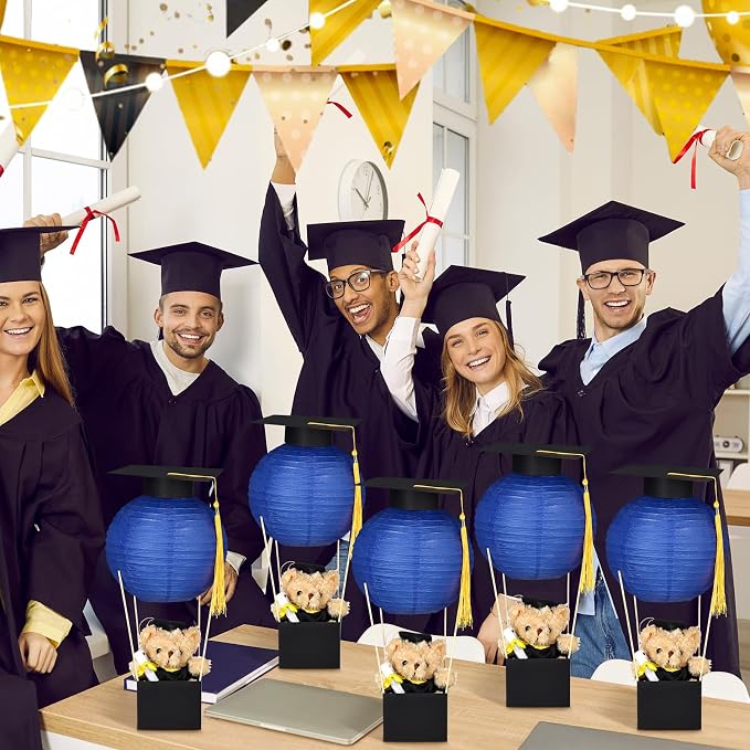 Silipull 6 Sets Graduation Table Centerpieces Hot Air Balloon Party Decorations - Image 5