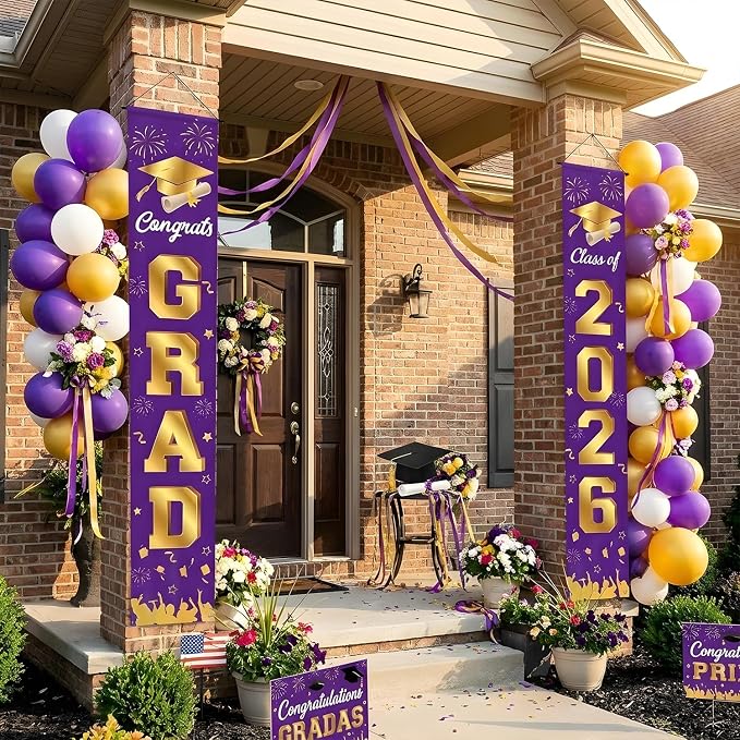 Graduation Decorations 2026 Porch Banner, Congrats Grad Class of 2026 Banner - Image 8