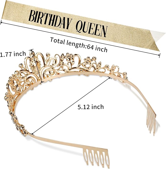 Fesciory Birthday Crown for Women, Adult Fit, Coming of Age Gifts & Halloween - Image 6