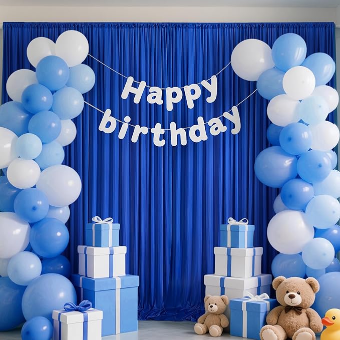 20x10ft Backdrop Curtains for Parties, 4 Panels 5x10ft Photography Backdrop Curtain with Rod Pocket,Backdrop Polyester Background Drapes,Wedding Backdrop Drapes for Birthday Baby Shower Home Decor