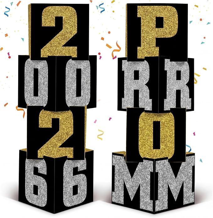 Queekay 8 Pcs Prom Column Standup Photo Booth Decorations 2026 Prom Backdrop by Queekay