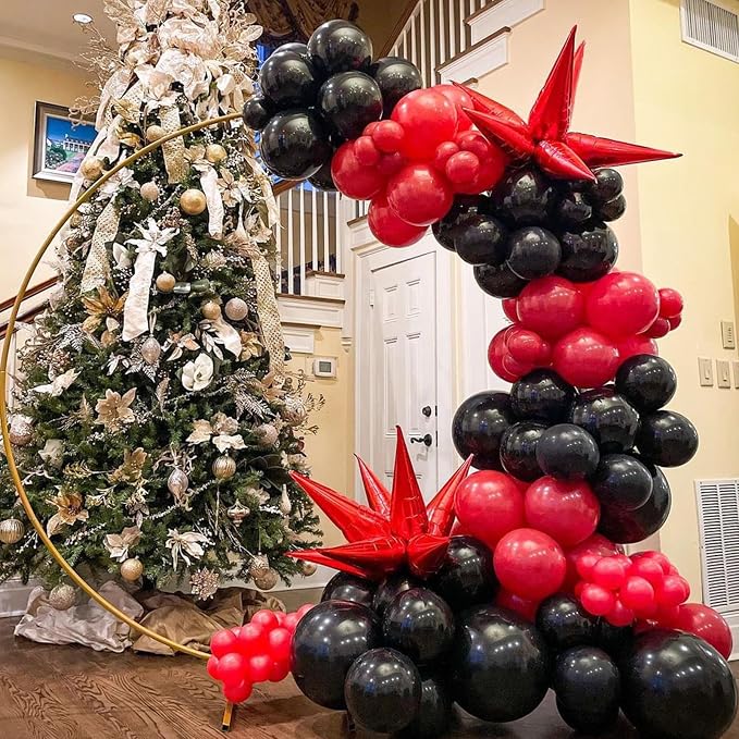 Red Black Balloons Garland Arch Kit, Anniversary, BBQ Casino, New Year Party - Image 7