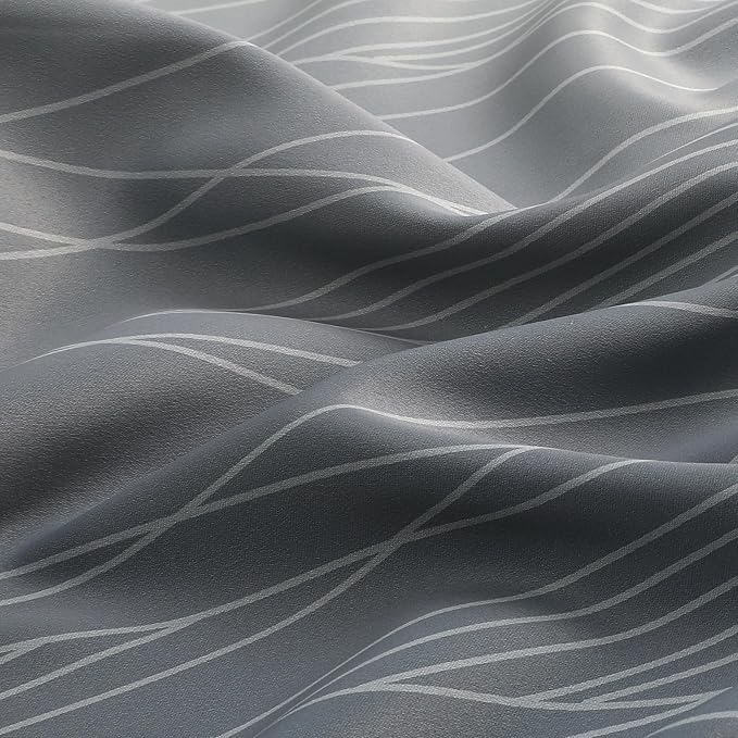 Grey and Greyish White Ombre Short Blackout Curtains 36 Inch Long, Thermal - Image 9
