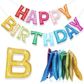 Tegeme Felt Happy Birthday Banner, Pre-strung Glitter Happy Birthday Garland by Tegeme