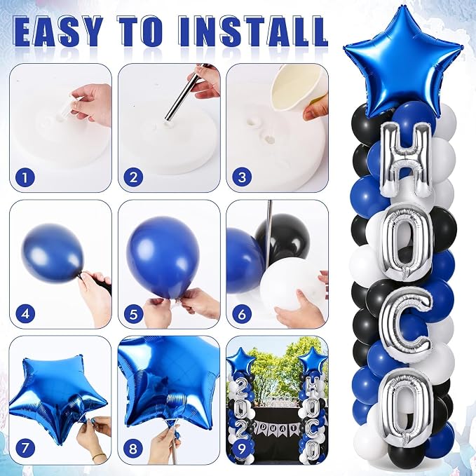 2 Sets Homecoming 2026 Balloon Column Stand Party Decorations Kits - Image 5