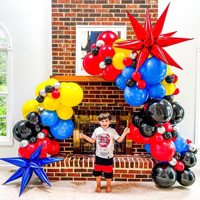 60 Pack Balloons Red Yellow Green Blue Black Party Balloons - Image 5