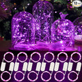 HXWEIYE 12 Pack 7ft 20LED Pink Fairy Lights Battery Operated for Mason Jar DIY Wedding Party Bedroom Patio Christmas Décor