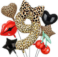 Leopard Print Bow Balloons Birthday Decorations 40Inch Cheetah Number 9 Foil by Unknown