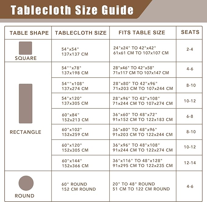 Fitable Faux Linen Round Tablecloths 90 Inch, 6 Pack - Fabric Textured Table Clothes for Round Folding Tables, Washable Neutral Table Covers for Wedding, Party, Banquet, Birthday, Beige