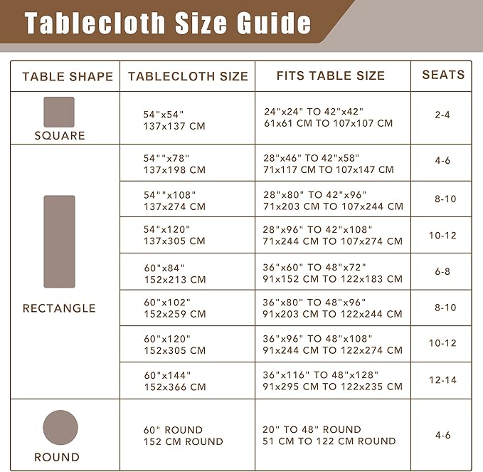 Fitable Nature Faux Linen Tablecloths Rectangle 60 x 84 Inch - 6 Pack Neutral Table Clothes for 4 Foot Tables, Wrinkle-Proof Faux Burlap Table Covers for Dining, Farmhouse, Outdoor Picnic, Camping