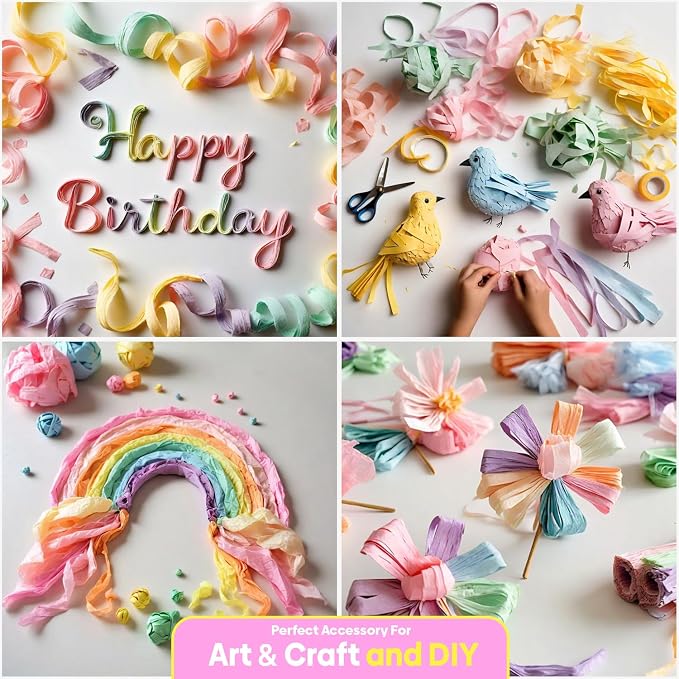 12 Pastel Crepe Paper Streamers, 656ft Pack of Party Decorations | Each roll is - Image 6