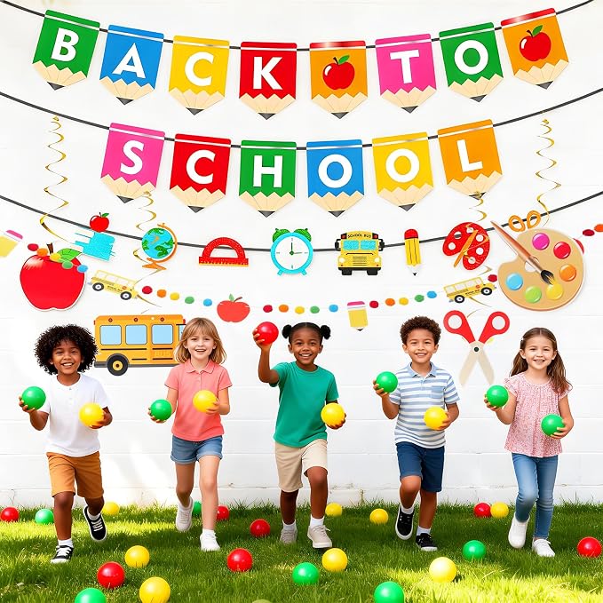Back To School Banner Decorations, Pre-Strung Back To School Banner - Image 3