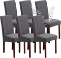 Waterproof Dining Chair Covers Set of 6 Parsons Chair Slipcovers | Double by Genina