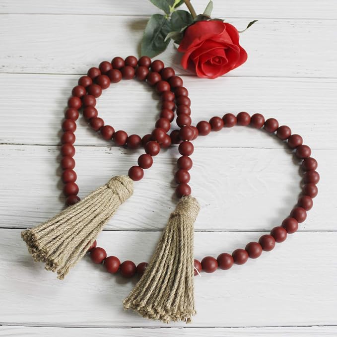 CVHOMEDECO. Wood Beads Garland - Image 2