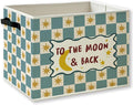Moon and Stars Nursery Foldable Storage Bins Box by KSDUT