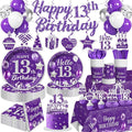 purple 13th birthday decorations by Yingoto