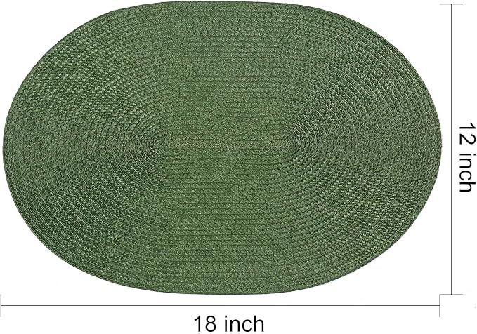 AHHFSMEI Placemats Set of 6 for Dining Table Washable Woven Non-Slip 18x12 - Image 3
