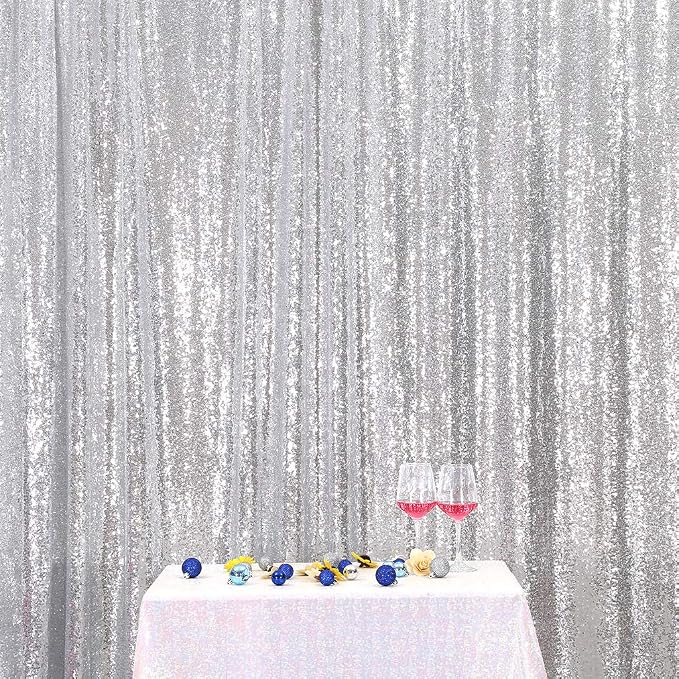Eternal Beauty Silver 3mm Sequin Backdrop 4x6 Ft - Image 3