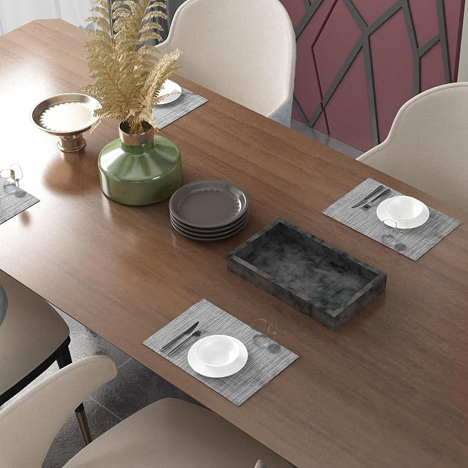 Placemats Set of 6 Washable Indoor | Outdoor Vinyl Place Mats - Image 7