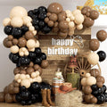 Black and Brown Balloon Garland Arch Kit 168pcs Different Size Western Balloon by Unknown