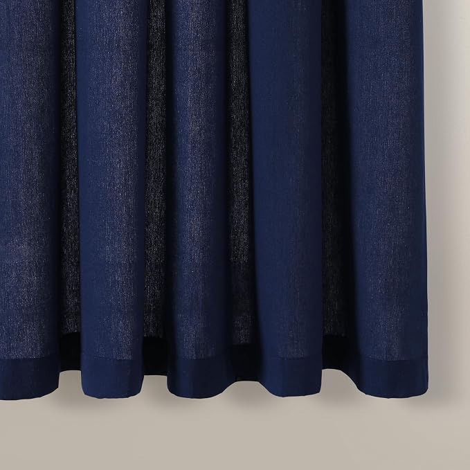 Lush Decor Boho Pom Pom Tassel Linen Textured Window Curtain Panel, Single 52" - Image 4