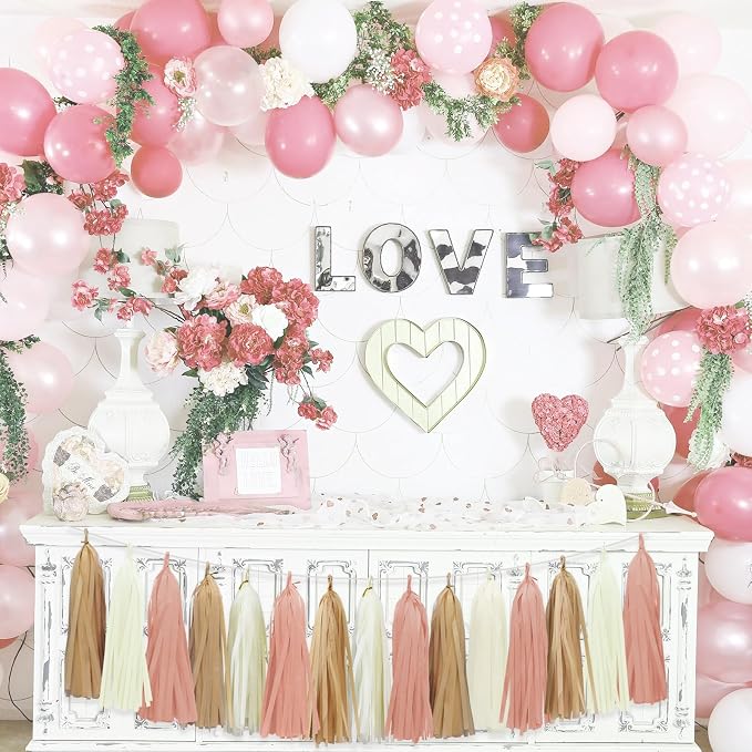 Boho Tassel Garland for Bridal Shower Baby Shower Decorations, Cream Khaki and - Image 4