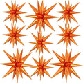 9Pcs Orange Star Balloons, Large Explosion Star Foil Balloons, Metallic Orange by Dagelar