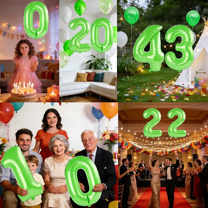 40 Inch Number 43 Balloons for 43rd Birthday Party Decorations, 0-100 Fruit - Image 7