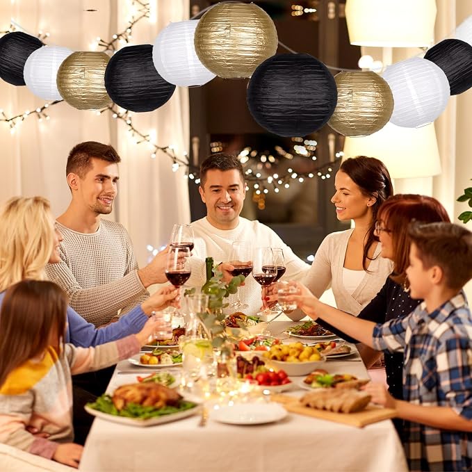 Paper Lanterns Party Decorations, 4-12 Inch | Round hanging Chinese lantern - Image 4