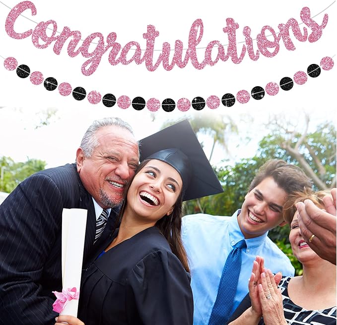 BEISHIDA Congratulations Banner Pink 2026 Graduation Banners, Grad Congrats - Image 4