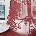 Kotile Short Burgundy Sheer Curtains by Kotile+Curtains