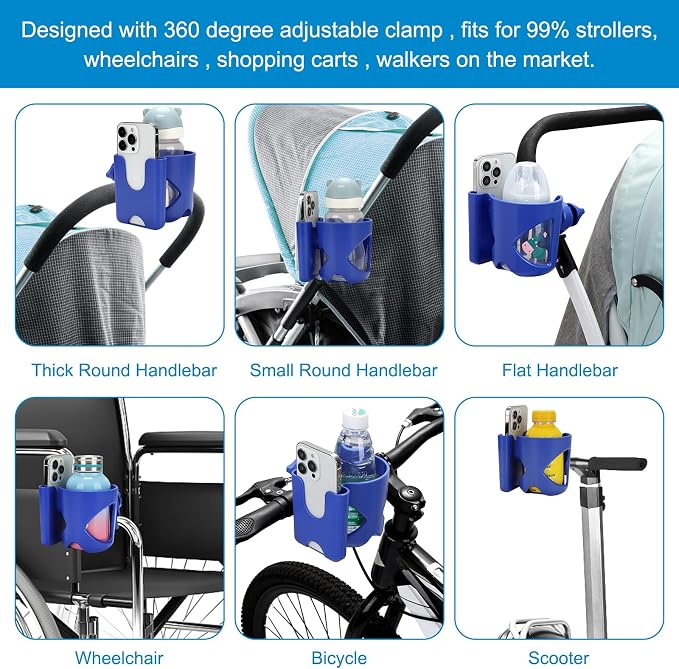 Accmor Stroller Cup Holder, Walker Wheelchair Bike Drinks Holder | Universal - Image 8