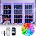 JMEXSUSS RGB Curtain Lights, 300 LED 9.8×9.8FT Color Changing String Lights | by JMEXSUSS