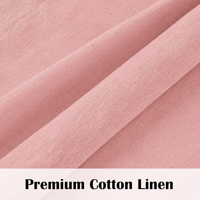 Farmhouse Kitchen Curtains 36 Inch Length, Rustic Cotton Linen Tier Curtains - Image 7