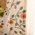 Designer Elegant Linen Printed Curtains, 2 Panels, Floral Pattern Draps by Isaennehomedecoration