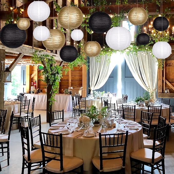 Paper Lanterns Party Decorations, 4-12 Inch | Round hanging Chinese lantern - Image 5
