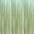 Voircoloria Light Green Foil Fringe Backdrop Curtains, 3 Pack | Tinsel Streamers by Voircoloria